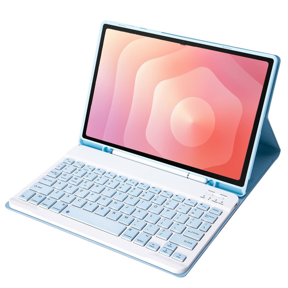 Etui z klawiaturą do Samsung Galaxy Tab S11, Leather Pen Slot, niebieskie