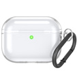 Etui silikonowe do AirPods Pro 3 z karabińczykiem, przezroczyste