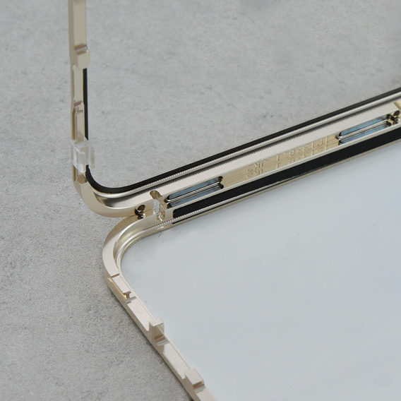 Etui do iPhone 13, Dual Glass, do Magsafe, złote