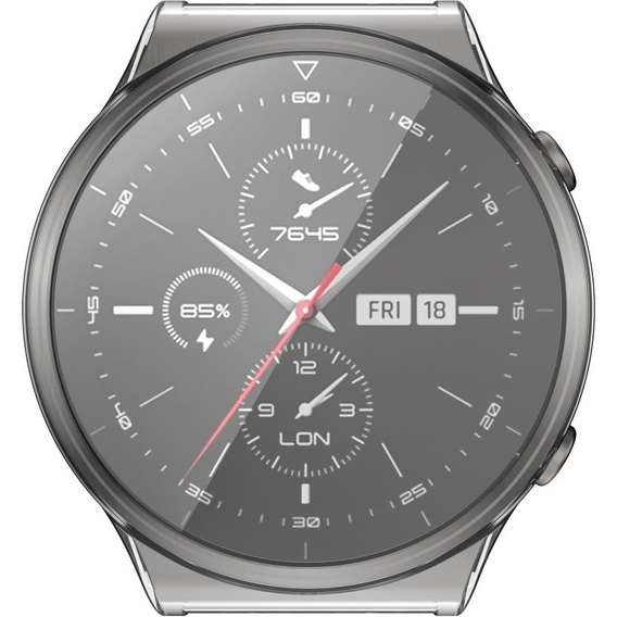 2w1 Etui z Osłoną na ekran do Huawei Watch GT 2 PRO, Przezroczyste, Bezbarwne