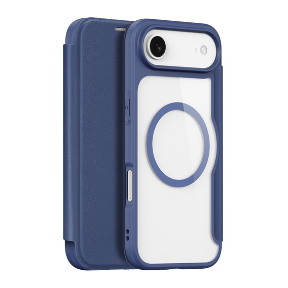Etui z klapką Dux Ducis do iPhone Air, Skin X Pro, do MagSafe, granatowe