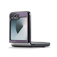 Etui do Samsung Galaxy Z Flip7, CASEME Litchi Leather, fioletowe