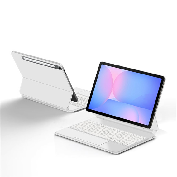 Etui z klawiaturą do Samsung Galaxy Tab S10 FE Magnetic Keyboard Touchpad - białe