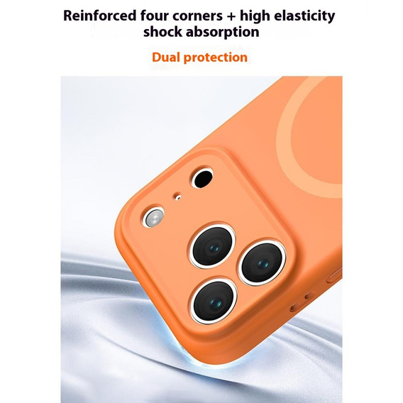 Etui do iPhone 17 Pro Max, Silicone Lite, do MagSafe – pomarańczowe