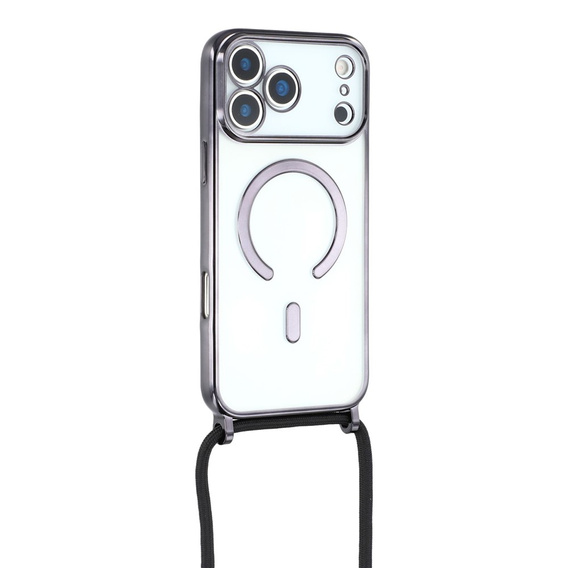 Etui do iPhone 17 Pro Max, Electro MagSafe, czarne + Smycz