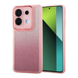 Etui do Xiaomi Redmi Note 13 5G, Glittery Powder, różowe + Szkło hartowane 9H