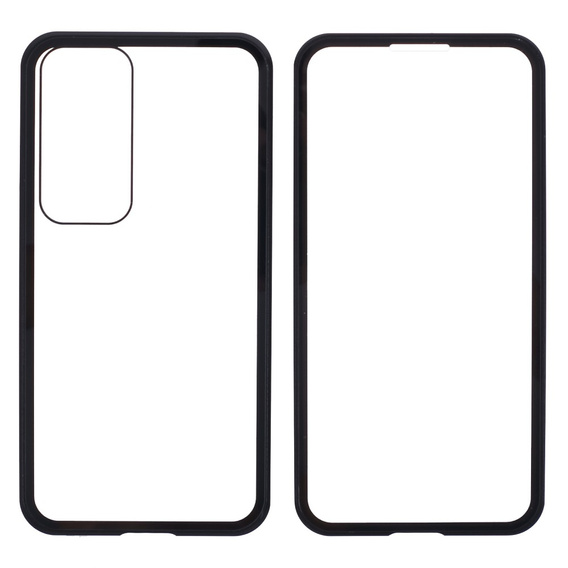 Etui do Samsung Galaxy S25, Magnetic Dual Glass, czarne