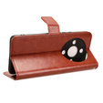 Etui z klapką do Honor Magic 6 Lite 5G, Crazy Horse Wallet, brązowe
