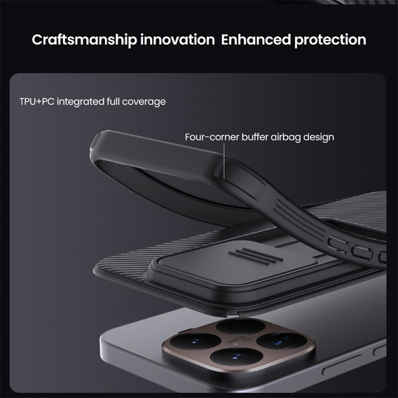 Etui NILLKIN do Xiaomi 15T Pro, Camshield Pro, czarne