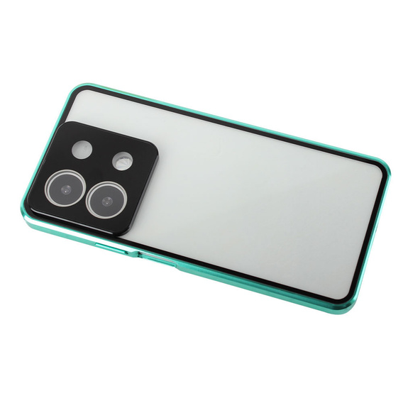Etui do Xiaomi Redmi Note 13 5G, Magnetic Dual Glass, zielone