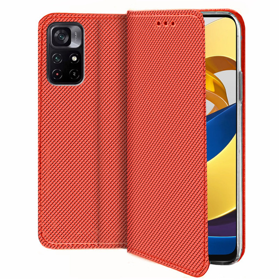 Etui Smart Magnet do Xiaomi Poco M4 Pro 5G / Redmi Note 11S 5G, Red