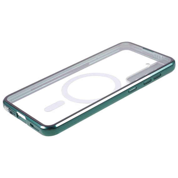 Etui Magnetic Dual Glass MagSafe do Samsung Galaxy S21+ Plus, zielone