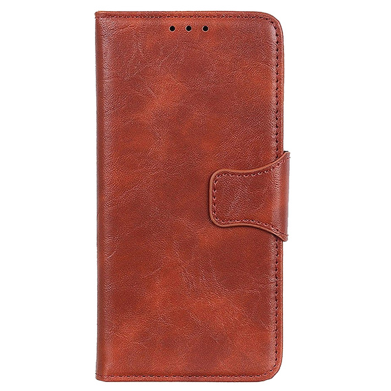 Skórzane Etui Wallet do Motorola Moto E20/E30/E40, Brown