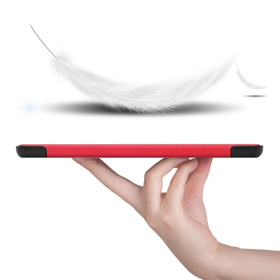 Etui do Samsung Galaxy Tab S10 Lite / S10 FE / S9 FE, Tri-fold, z miejscem na rysik, czerwone