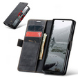 Etui CASEME do Samsung Galaxy Z Fold7 5G, Leather Wallet Case, czarne