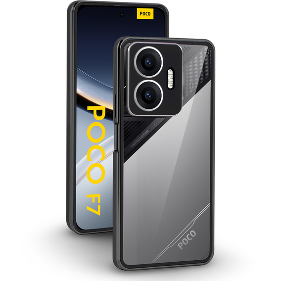 Etui do Xiaomi Poco F7, Magnetic Dual Glass, czarne