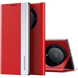 Etui z klapką do Honor Magic 6 Lite 5G, Side Magnetic, czerwone