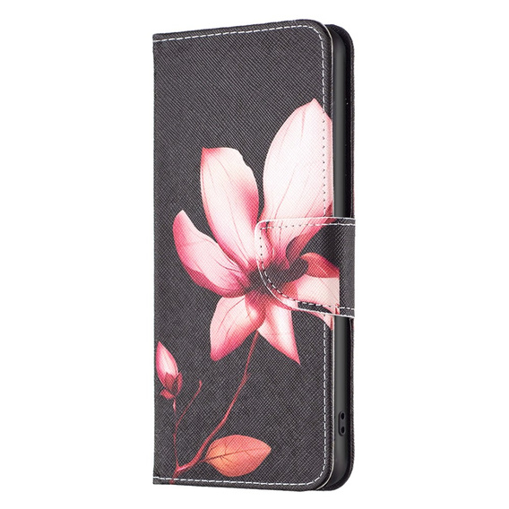 Etui z klapką do Xiaomi Redmi Note 13 Pro 5G, Wallet, Lotus czarne