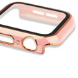 2w1 Etui + Szkło Hartowane do Apple Watch 7/8/9 41mm - Różowe / Złote