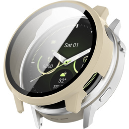 2w1 Etui + Szkło Hartowane do Garmin Venu 4 41mm, beżowe