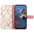 Etui z klapką do Xiaomi Redmi Note 13 Pro 4G / Xiaomi Redmi Note 14S / Xiaomi Poco M6 Pro 4G, Wallet, Marble różowe