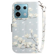 Etui z klapką do Xiaomi Redmi Note 13 Pro 5G, Wallet, Magnolia Flowers szare