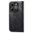 Etui z klapką do Infinix Hot 40i, Butterfly, czarne