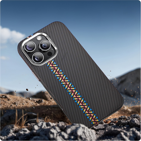 Etui do iPhone 16 Pro Max, Carbon Fiber MagSafe, czarne
