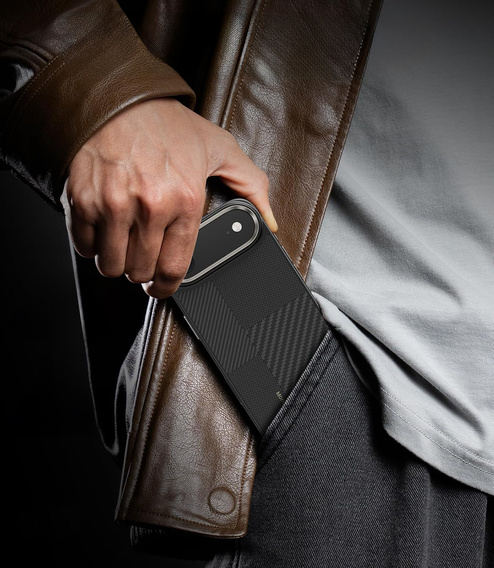 Etui Benks Montage Magnetic Armor Air Kevlar (600D/1500D) z metalową ramką MB68 do iPhone Air – czarny