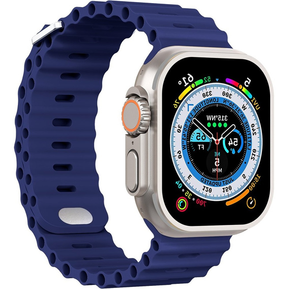 Pasek Silikonowy do Apple Watch 1/2/3/4/5/6/7/8/9/10/11/SE Ultra 1/2/3 42/44/45/46/49mm, Granatowy