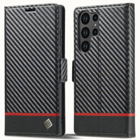 Etui z klapką do Samsung Galaxy S25 Ultra, Carbon LC.IMEEKE, czarne