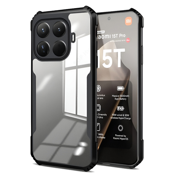 Etui do Xiaomi 15T Pro, AntiDrop Hybrid, czarne