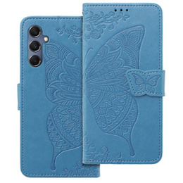 Etui z klapką do Samsung Galaxy M34 5G, Butterfly, niebieskie