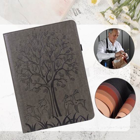 Etui do Xiaomi Redmi Pad SE 11", tree and deers, szare