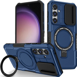 Etui pancerne do Samsung Galaxy S23 FE, CamShield MagSafe, niebieskie