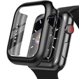 2w1 Etui + Szkło Hartowane do Apple Watch 4/5/6/SE 40MM, Czarne