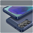 Etui do Samsung Galaxy M55 5G, Carbon, niebieskie
