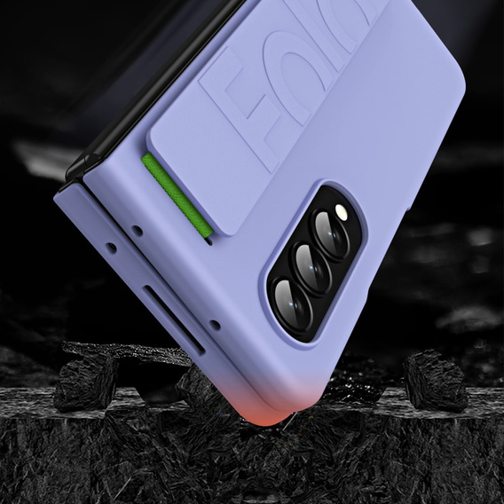 Etui do Samsung Galaxy Z Fold4 5G, z rączką, fioletowe