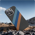Etui do iPhone 16 Pro Max, Carbon Fiber MagSafe, granatowe