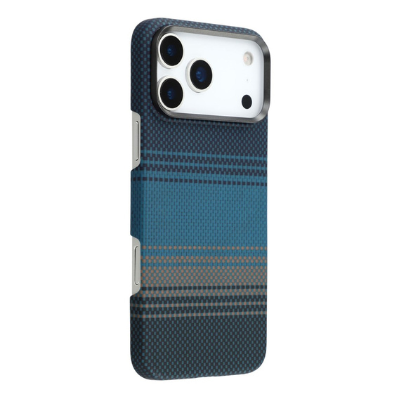 Etui do iPhone 17 Pro Max – magnetyczne z włókna aramidowego, niebieskie