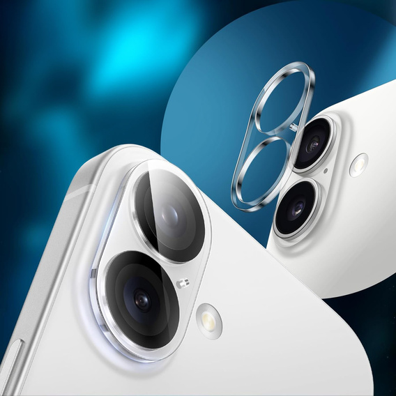 2x Szkło hartowane ERBORD na wyspę aparatów do iPhone 17, przezroczyste