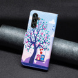 Etui z klapką do Samsung Galaxy A15, Wallet, two owls + szkło 9H