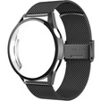 Bransoleta Milanese + Etui z osłoną na ekran do Huawei Watch GT 3 42mm, Czarny