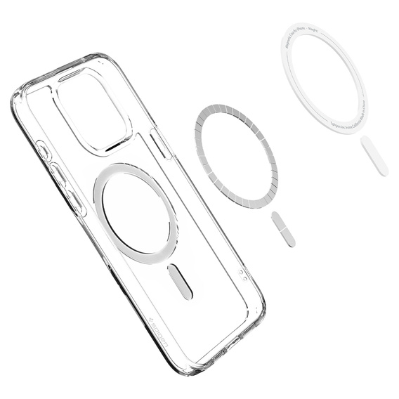 Etui Spigen z MagSafe do iPhone 15 Pro, Ultra Hybrid, Przezroczyste / Szare