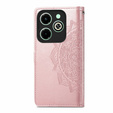 Etui z klapką do Infinix Hot 40i, Mandala, różowe