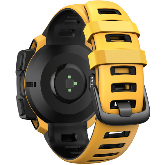 Pasek silikonowy dwukolorowy do Garmin Instinct – żółto-czarny