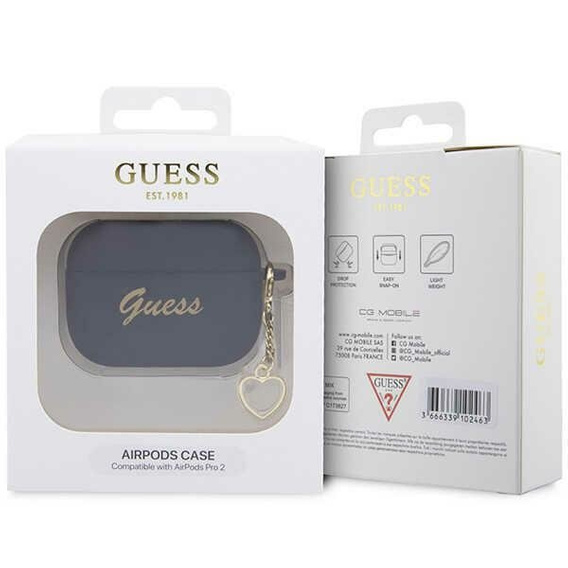 Etui Guess do AirPods Pro 2, Silicone Charm, Czarne