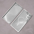 Etui Magnetic Dual Glass MagSafe do Samsung Galaxy S23 Ultra, srebrne