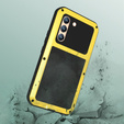 Etui Love Mei do Samsung Galaxy S22, pancerne ze szkłem, żółte