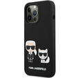 Etui Karl Lagerfeld do iPhone 13 Pro, Silicone Karl&Choupette, czarne